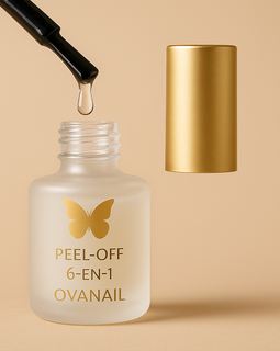 OVANAIL™ PEEL-OFF  6-en-1  multifonction sans dissolvant | Base, Top Coat, Extension, Colle, Renforceur & Nail Art | 15ml