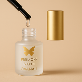 OVANAIL™ PEEL-OFF  6-en-1  multifonction sans dissolvant | Base, Top Coat, Extension, Colle, Renforceur & Nail Art | 15ml
